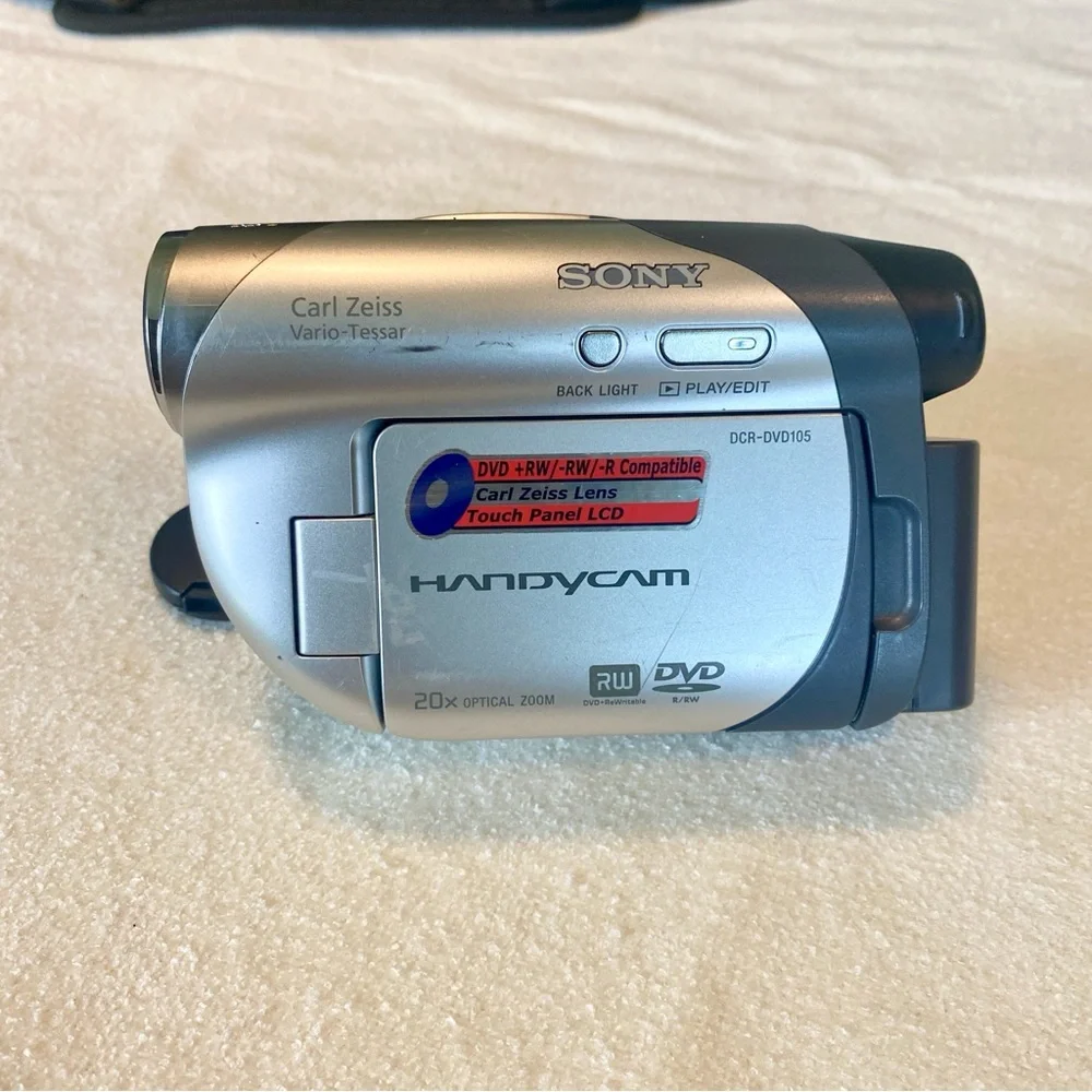 Sony Handycam Silver and Black Camcorder Set